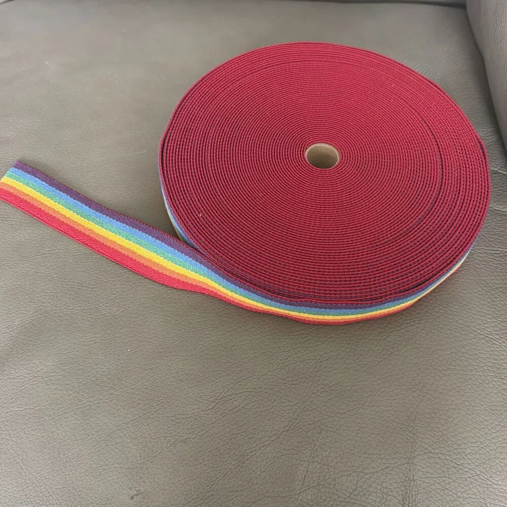 Vintage Rainbow Webbing Belting Trim 1.5